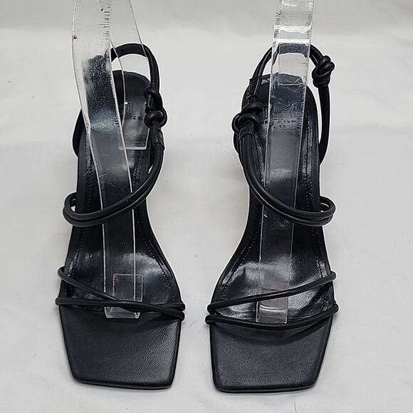 š„MARC FISHERš„PADDED CALINDA BLACK ANKLE STRAP HEELED SANDALS WOMENS 5 NWOB - Picture 5 of 16